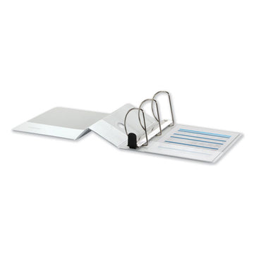 Universal® Deluxe Easy-to-open D-ring View Binder, 3 Rings, 5" Capacity, 11 X 8.5, White freeshipping - TVN Wholesale